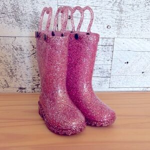Western Chief Light Up Pink Glitter Rain Boots